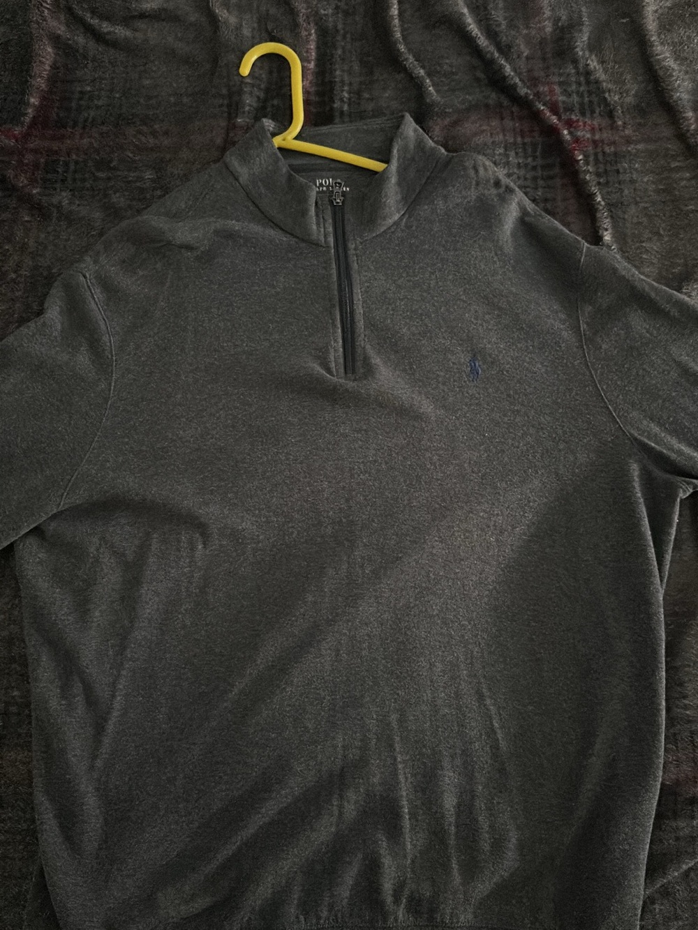 Polo Ralph Lauren Men’s Quarter-Zip Pullover - Charcoal Grey - XL